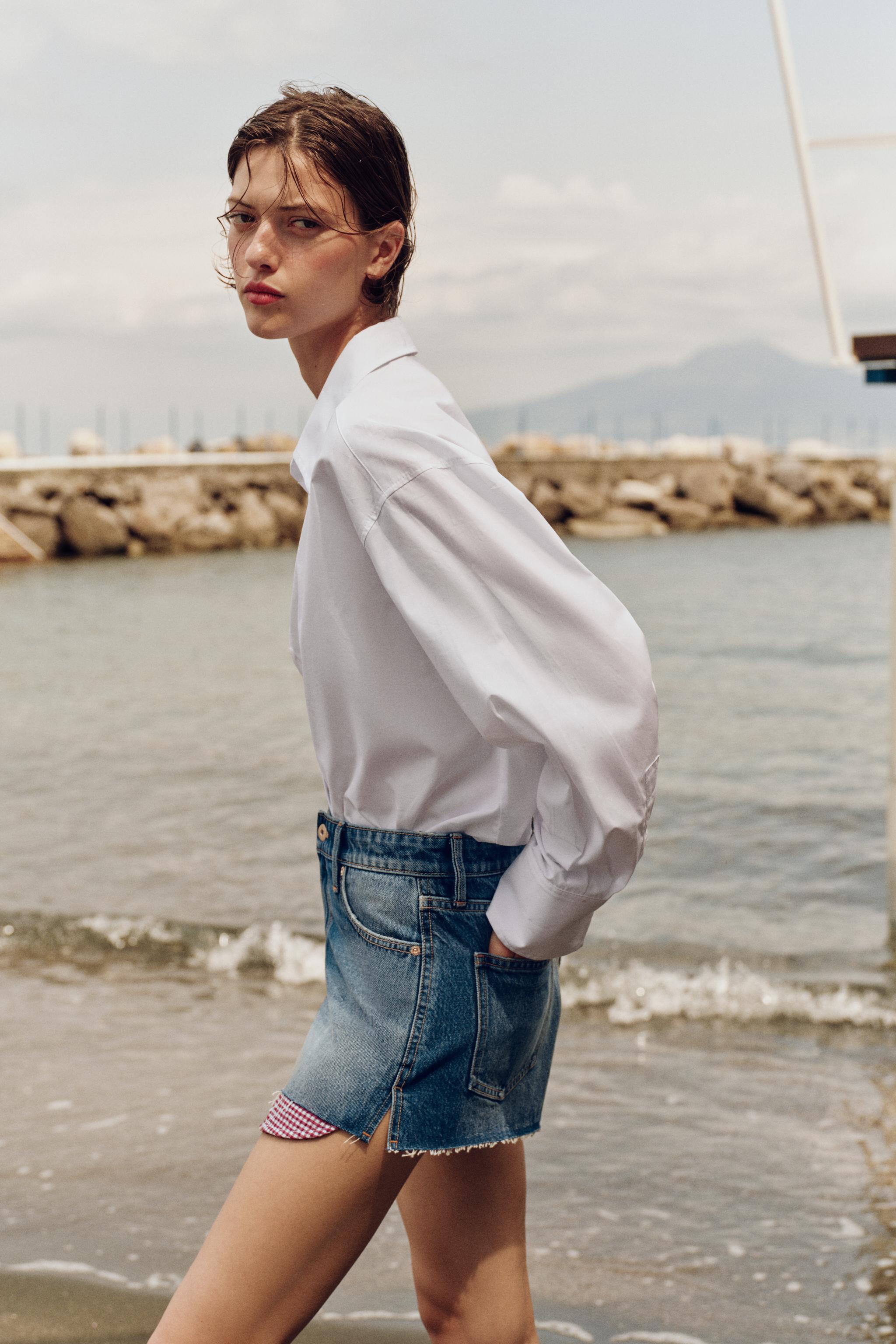 Z1975 FRAYED HEM MOM FIT SHORTS